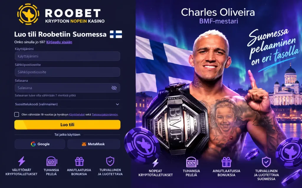 Roobet-rekisteröityminen